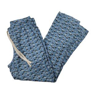 Vineyard Vines Mens Pajama Pants Size M Blue Print Lounge Sleepwear
